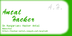 antal hacker business card